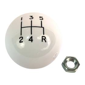 Silver Sport Transmissions Sla-1630008 Classic Style 5 Speed Shift Knob White 3/