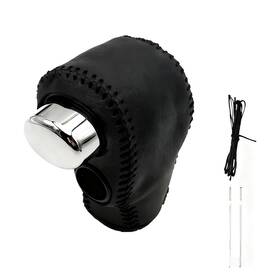 Sinkita 928351378569 Car Gear Shift Knob Cover Suitable For Honda Crv Black Leather And Thread