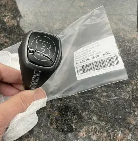 A45326019009e38 Smart Fortwo 451 453 Shift Gear Knob Leather Brabus Silver