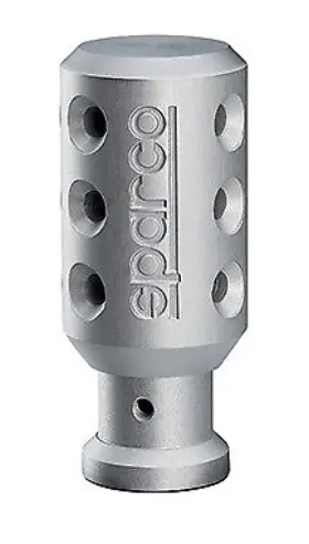 03741bt01 Sparco Piuma Series Shift Knob Silver Aluminum Lightweight Design