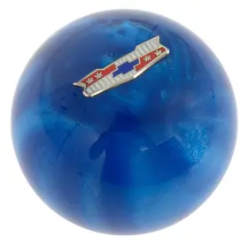 D50153 Speed Dawg Pearl Blue Shift Knob With Chevrolet Crest Emblem