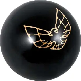 D53401 Speed Dawg Solid Black Shift Knob With Gold 1970-71 Style Firebird / Trans Am Logo