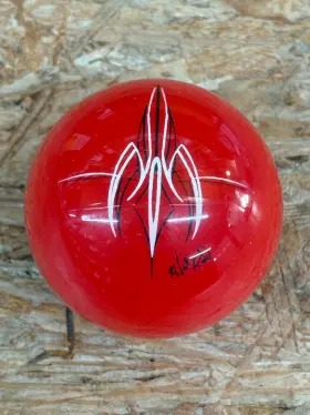 Sk504vhr-ps Speed Dawg Von Hot Rod Signature Red Shift Knob Black And White Pinstripe Sk504vhr