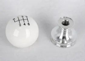 555-1251 Steeda White Engraved Shift Knob And Adapter For 2011 Mustang