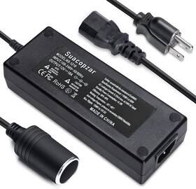 Suacopzar Ns-1210 10ft Ac To Dc Converter 110v 12v 10a 120w Power Supply Car Cigarette Black