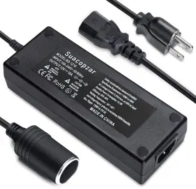 Ns-1210 Suacopzar 10ft Ac To Dc Converter 110v 12v 10a 120w Power Supply Car Cigarette Black
