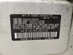242.su1w18 Subaru Wrx 2018 Transmission Shift