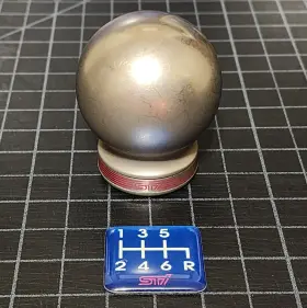C1010fe100 Subaru Wrx Sti Titanium Shift Knob With 6 Speed Pattern Oem #c1010fe100