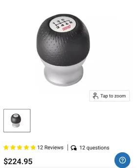 C1010sg101 Subaru Oem Accessories 2015-2025 Wrx Sti Shift Knob Leather. Brand New