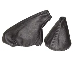 Fy-v363-reua The Tuning-shop Ltd Compatible With Shift And E Brake Boot For Bmw E30 1982-1994 Black Italian