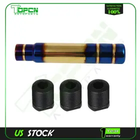 Ta16637101p Topcn-autoparts Universal Car Manual Aluminum Blue Gear Shift Knob Adjuatable Lever Head 13cm