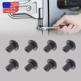 6511744aa Topgearsltd Fits 2007-2018 Jeep Wrangler 4pcs Door Hinge Nut Bolt New For Mopar