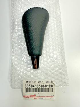 Toyota 33504-35060-c0 Genuine 03-09 4runner Atm Leather Black Shift Lever Knob