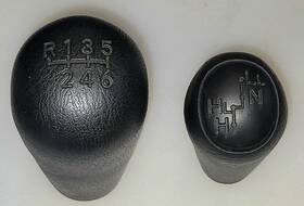 Toyota 874218002725 Pair Old Used 2007 Fj Cruiser Oem Shift Knobs Black Rubber Light Wear Set