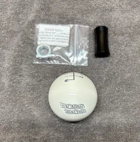 M06b Twisted Shifterz White Boss 302 Shift Knob With Black Retainer - Fits 12-13 6spd Manual