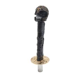 Uauto1 609876516969 10.6 Inch Long Black Skull Head Design Manual Gear Shift Knob Shifter Lever For Car