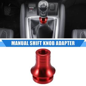 Uauto1 703820771319 Manual Gear Shift Knob Adapter M12x1.25 Universal For Car Aluminum Alloy Red