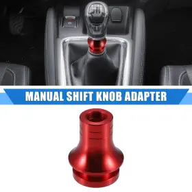 M12x1.25 Uauto1 703820771319 Manual Gear Shift Knob Adapter Universal For Car Aluminum Alloy Red