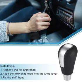 Uauto1 718844785549 Automatic Transmission Gear Shift Knob For Mazda 3 2009-16 Matte Silver Tone