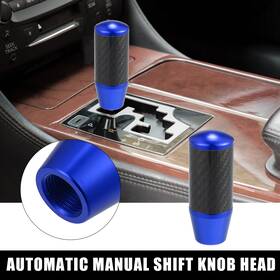 Uauto1 726215140927 Automatic Manual Gear Stick Shift Knob Transmission Carbon Fiber Pattern Blue