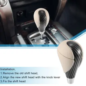 Uauto1 726215573985 Gear Stick Shift Knob Shifter For Lexus Toyota Beige Black