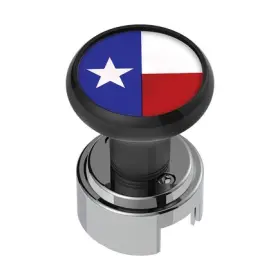 70342 United Pacific Gearshift Knob Black Texas Flag Round Grip Screw