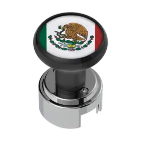 70343 United Pacific Gearshift Knob Black Mexico Flag Round Grip Screw