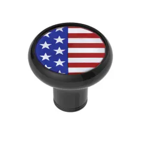 70344 United Pacific Gearshift Knob Aluminum 1/2 Inch 13 Thread On With Us Flag