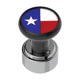 United Pacific 70349 Gearshift Knob Black Texas Flag Round Grip Screw