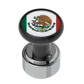 70350 United Pacific Gearshift Knob Black Mexico Flag Round Grip Screw