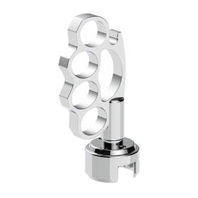 United Pacific 70599 Thread-on Knuckle Gearshift Knob With Chrome 13/15/18 Speed Adapter -