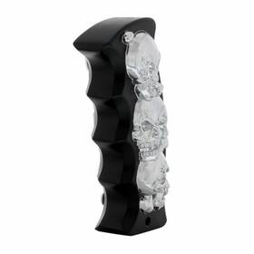 United Pacific 70711 Manual Transmission Shifter Knob Black/chrome Skulls