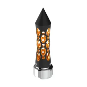 70910 United Pacific Gearshift Knob Black/amber Led Daytona Style Spike