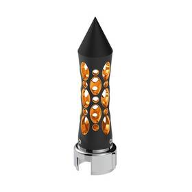 United Pacific 70914 Gearshift Knob Black/amber Led Daytona Style Spike