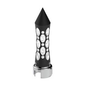 United Pacific 70917 Gearshift Knob Black/white Led Daytona Style Spike