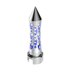 United Pacific 70920 Gearshift Knob Chrome/blue Led Daytona Style Spike