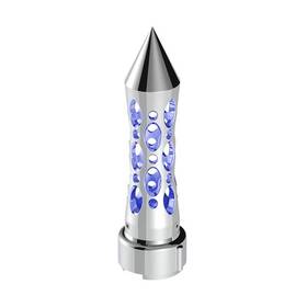 United Pacific 70924 Gearshift Knob Chrome/blue Led Daytona Style Spike