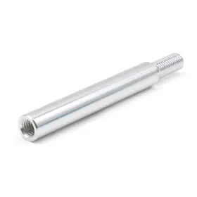 Uxcell 601382236546 93mm M10 X 1.5 Silver Tone Car Manual Gear Shift Knob Extension Lever Extended