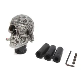 Uxcell 605322484097 Silver Tone Skull Head Shaped Manual Stick Gear Shift Knob Lever Shifter For Car