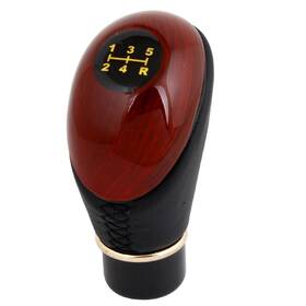 Uxcell 702105012291 Car Universal 5 Speed Manual Gear Stick Shifter Wood Shift Knob Black Brown