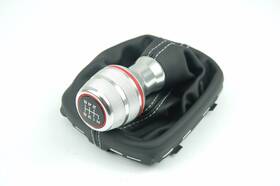 Vag 8x0863278qxba Audi A1 6-speed Gear Shift Knob Alloy With Grey Stitched Leather Boot Genuine 8x