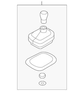 Volkswagen 1k0-711-113-cf-uzd Genuine Shift Knob