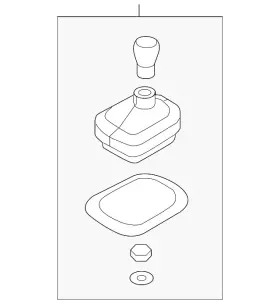 1k0-711-113-cf-uzd Volkswagen Genuine Shift Knob