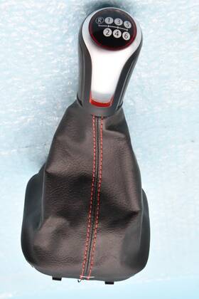 Volkswagen 5k0711113t 10-14 Vw Gti Mk6 Leather 6 Speed Manual Selector Shifter Knob Boot Trim Oem