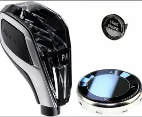 K0192-right Vstar Rhd 3-pack Crystal Gear Shift Knob Shifter Sticker For Bmw 3 Series 4 X