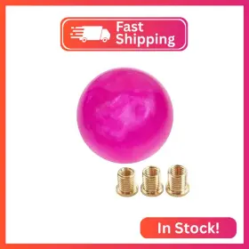 Ys-1005-pk2-cs Wenjtp Marble Style Round Ball Shift Knob - Universal Fit For 5 And 6 Speed Manual