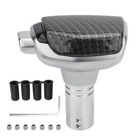 Wowpartspro 631661912137 Aluminum Alloy Shift Knob With Carbon Fiber Pattern Gear Lever For Car Automatic
