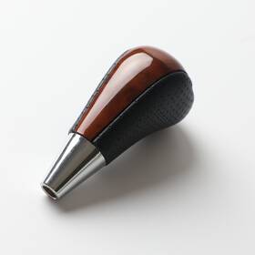 Wp51 D23b13an-wood Wood Grain Leather Gear Shift Handle Knob Fits Sienna Tacoma Tundra Venza Yaris
