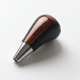D23b13an-wood Wp51 Wood Grain Leather Gear Shift Handle Knob Fits Sienna Tacoma Tundra Venza Yaris