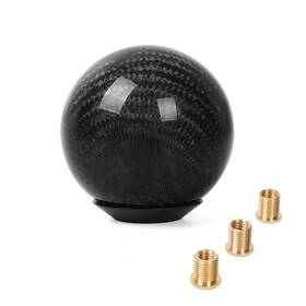 Wutong 031sfn20251118 Universal Round Ball Manual Gear Shift Knob Shifter Carbon Fiber With 3 Adapters